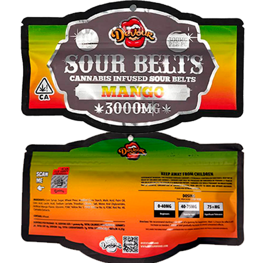 Devour Sour Belts Mango