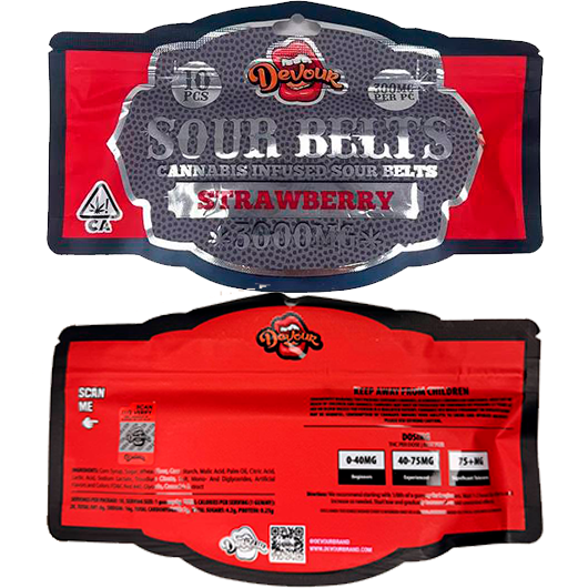 Devour Sour Belts Strawberry