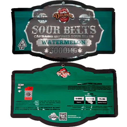 Devour Sour Belts Watermelon